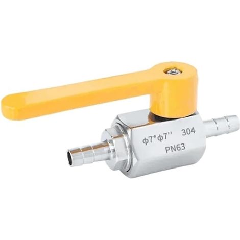 Robinet à boisseau sphérique mini deux voies en acier inoxydable (1/5)