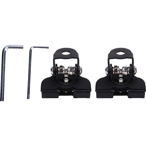 Support de fixation pour barre de LED - Monture ajustable pour phares - 2 pièces noir - Steel + rubber - Compatible voiture SUV pick-up ATV UTV (1/5)