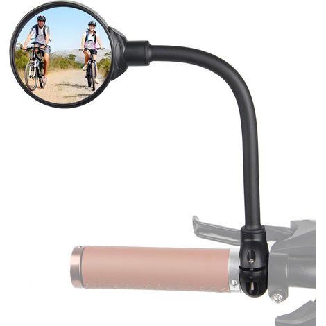 Rétroviseur pour vélo électrique - Lentille de rétroviseur pour guidon - Rétroviseur gauche - Rétroviseur de sécurité pour vélo - Verre anti-rayures - Rétroviseur de sécurité réglable et pivotant à 36 (1/5)