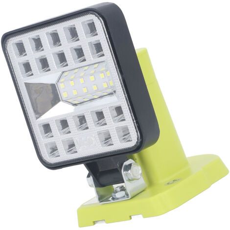 Lampe de travail LED de 1800 lumens, compatible avec les batteries lithium-ion Ryobi de 18 V / 14,4 V (modèles P189, P190, PBP002, PBP003, RB18L50, BPL1820, etc.), lampe de projection