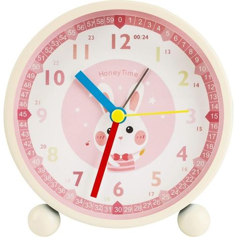 Réveil Enfant Garçon Fille, Réveil Matin Silencieux sans Tic-Tac, Original Analogique Alarme Lumineux Snooze Réveil Chevet (1/5)