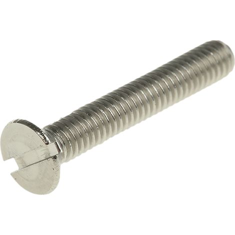 Vis à métaux RS PRO M4 à tête Fraisée fendue en Acier Inoxydable, 25mm ( Prix pour Sachet de 100 )