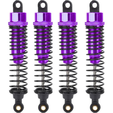 Amortisseur En Métal Pour Véhicule Tout-terrain RC - Pièce De Rechange En Alliage D'aluminium - Compatible HSP 106004 Et Modèles 1/10 - Lot De 4 Pièces Violet (1/5)