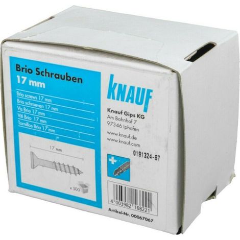 Brio Schrauben für Trockenestrich 17 mm / 22 mm Trockenbau Fußbodenheizung 17 mm (1/2)