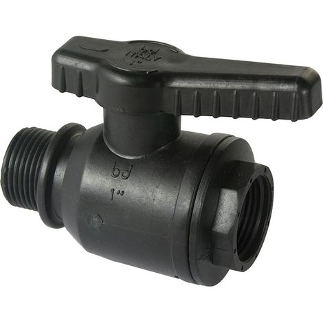Valvola a sfera in pp maschio o-ring in nbr  Pollici: 1/2" (1/3)