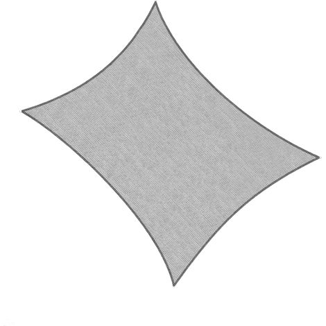 Voile d'ombrage rectangulaire, protection UV, pour terrasse, jardin, pelouse, activités de plein air, plage, 3 x 4 m, gris (1/5)