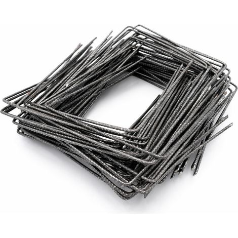 Maillestore – Agrafes en acier cranté pour toile de paillage – Lot de 100 pièces – Fixation efficace pour terrains en pente et ventés (1/3)