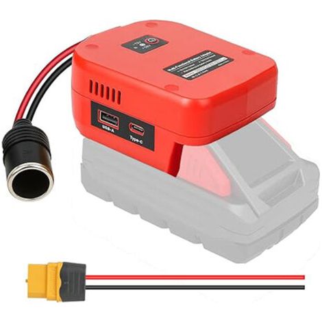 Convertisseur abaisseur de tension 18 V vers 12 V pour batterie Milwaukee M18 18 V, régulateur abaisseur de tension CC 12 V 10 A 120 W pour voiturette de golf, voiturette télécommandée, camion, éclair
