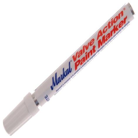Markal Valve Action Paint Marker Pen - White