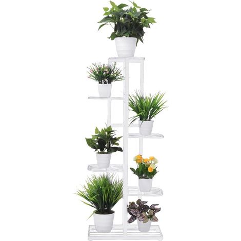Métal Étagère à Fleurs,Porte Plantes Fer Forgé,Etagere Plante Extérieur Intérieur de 6 Niveaux pour Balcon Terrasse Jardin,support de plantes dintérieur,support plantes noir,etagere fleurs