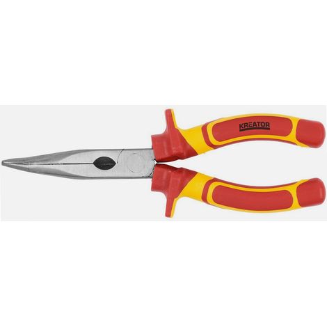 Pince isolée à bec long coudé 200mm Kreator (1/2)