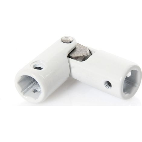 Cardan pour volet roulant - sortie hexagonale 10mm acier laqué blanc
