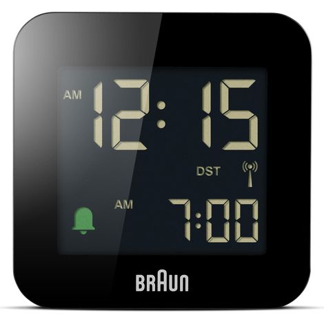 Braun BC08B-DCF Radiocontrollato Sveglia Nero display negativo (1/5)