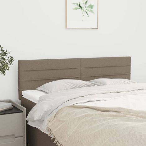 vidaXL Testiere 2 pz Tortora 72x5x78/88 cm in Tessuto