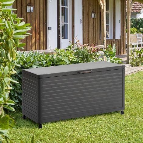 Coffre de rangement Edenio graphite M 141,6 x 72 x 78cm en aluminium - Hespéride (1/5)