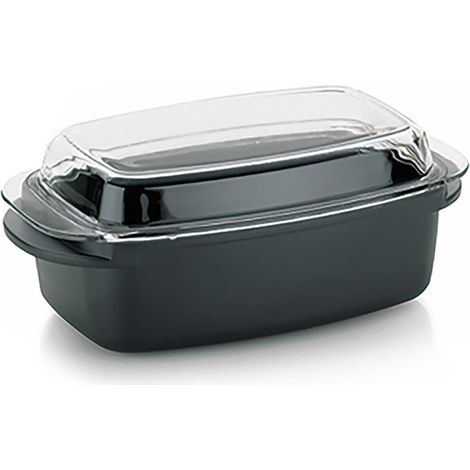teglia kela con coperchio 4,5 litri, teglia rettangolare adatta all'induzione KERROS, rivestita in alluminio fuso, casseruola adatta al forno (1/5)