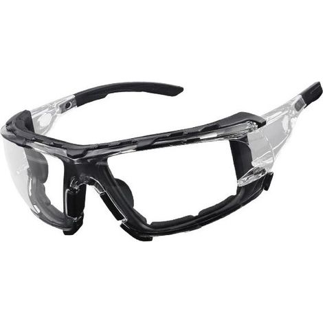 Lunette de Protection Travail, Lunettes de Sécurité, Anti-rayures, Anti-buée, Enveloppantes, Design avec un Style Unique et Moderne, homme & femme(Noir) (1/3)