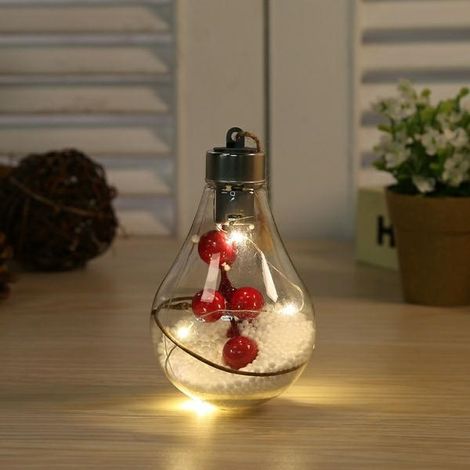 Bombilla LED para luces navideñas, modelo 1, color blanco, para decoraciones y adornos navideños. (1/2)