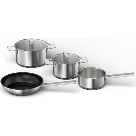 Batterie de cuisine 4 pieces acier inoxydable - Bosch - HEZ9SE040 (1/5)