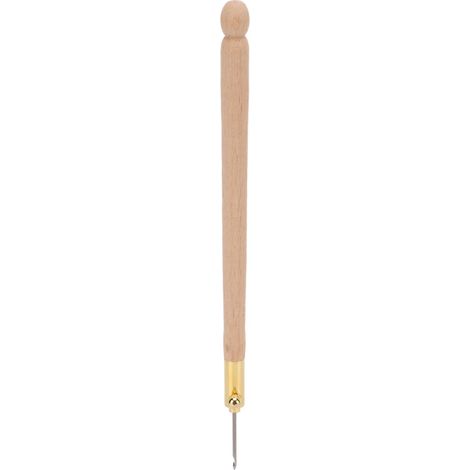 Aiguilles à broder ergonomiques en bois de hêtre avec manche antidérapant, crochet DIY avec 3 aiguilles pour la couture et la broderie (1/5)