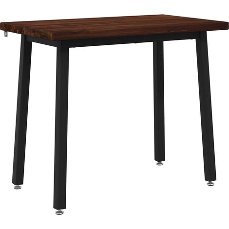Table à manger carrée 90 x 55 x 75 cm Bois d'Acacia Massif vidaXL (1/5)