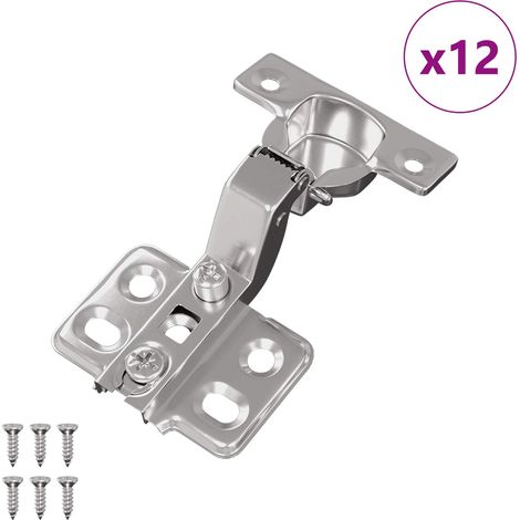 Hinge 12 pcs Nickel 85 x 52.5 x 9.5 mm Iron vidaXL