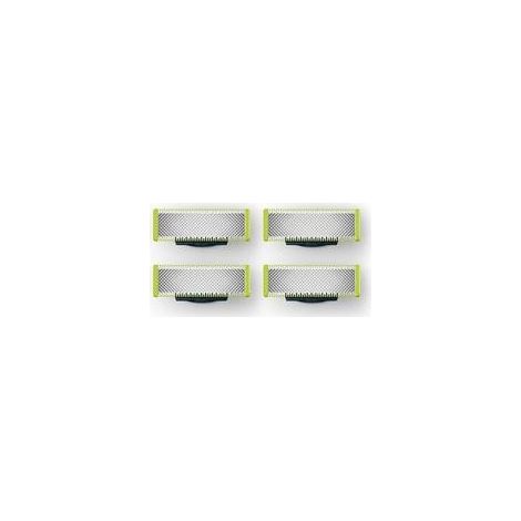 Accessoire de rasage OneBlade – Pack de 4 lames remplaçables – Technologie de double protection pour rasage confortable (1/4)