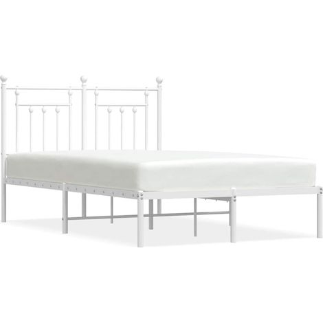 Maison Exclusive - Giroletto con Testiera Metallo Bianco 135x190 cm