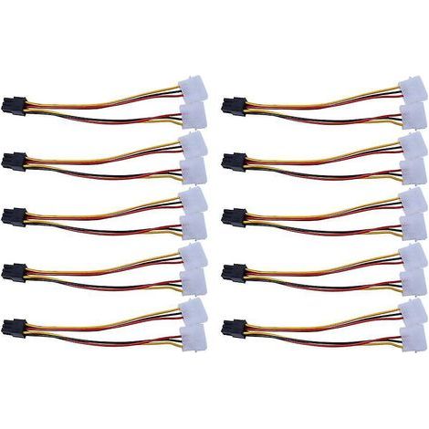 Deux connecteurs Molex à 4 broches et un connecteur d'alimentation PCI Express à 6 broches (1/4)