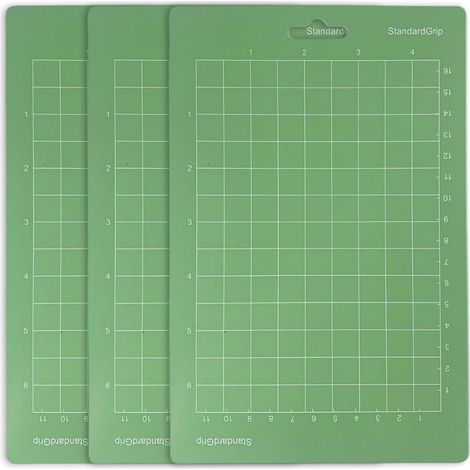 3 tapis de découpe adhésifs, 11,4 x 16,5 cm, PVC, adhérence réglable (légère/standard/forte), pour machines de découpe Cricut Joy (1/5)