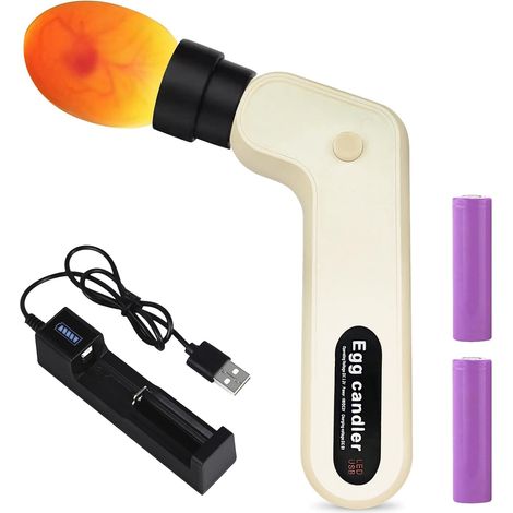 Testeur D'oeufs, Testeur De Mire D'Œufs, Lampe À Œufs De Poule Avec Batterie Et Câble Usb, Portable Lampe De Couveuse Pour Œufs De Poule Pour Tous Les Œufs De Poulet, Caille Noire,Canard,Canari,Pigeon (1/5)