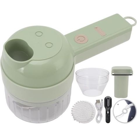 mini hachoir à légumes électrique Coupe-légumes électrique 4 en 1 Mini 200 ml USB chargeant le robot culinaire sans (1/4)