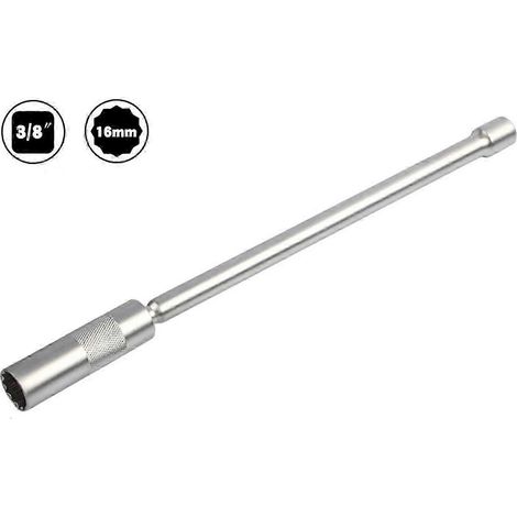 Douille magnétique à paroi mince réglable à 360° pour bougie d'allumage, 12 pans, pour acier Cr-V. (1/5)