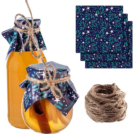 Tapas para tarros, diseño decorativo, protección duradera, color azul. (1/2)