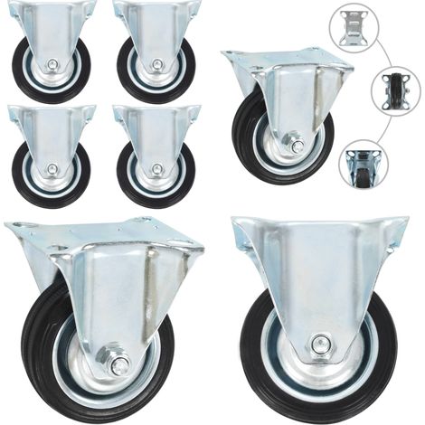 Bockrollen 4 Stk. 75 mm - Bockrollen - Transportrollen - Lagerwagenrollen - Industrierollen - Rollensatz - Home & Living (1/4)