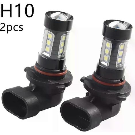 Kit de 2 ampoules LED H10 neuves pour phares antibrouillard de voiture, blanches, 9145/9140, super lumineuses, 6000K, 80W, 12-24V, 50000h, Bullvision ( ) (1/5)