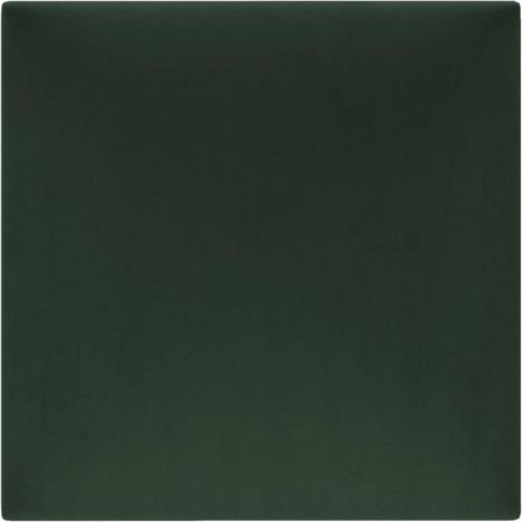 Decoon – Coussin mural velours vert sapin 30 x 30 cm – Épaisseur 3 cm – Revêtement hydrofuge pour entretien facile – Panneau décoratif mural (1/5)