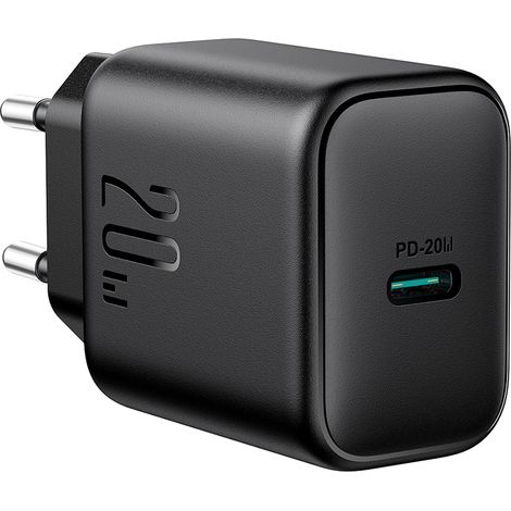 Joyroom JR-TCF20 USB-C PD 20W Netzwerk-Ladegerät – Schwarz (1/5)