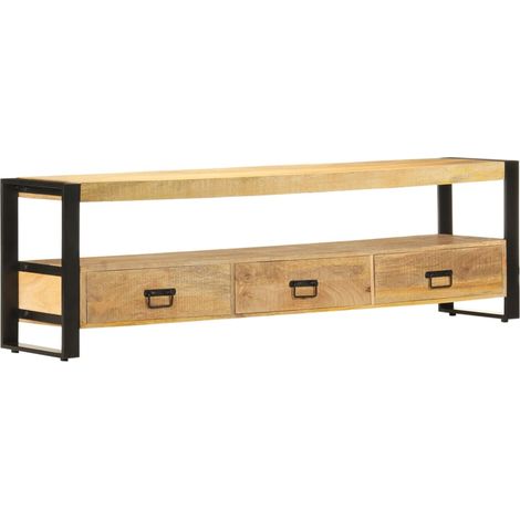 Mueble para TV madera maciza de mango 150x30x45 cm