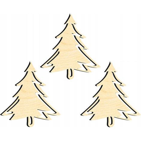 DECORAZIONI IN LEGNO PER ALBERO DI NATALE Z29 3 pz. (1/3)