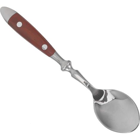 COLLBATH Cuillères à Café en Acier Inoxydable 430 Manche Bois (1/5)