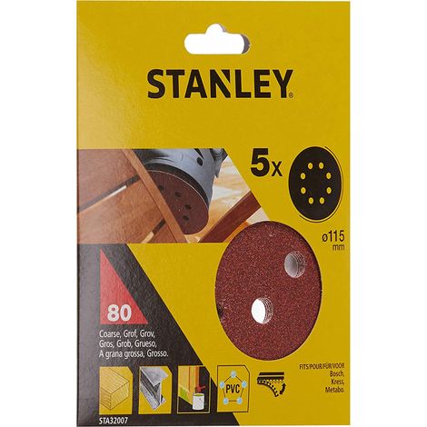 Disco Stanley Carta Abrasiva Levigatrici Sta32007 80 Gr