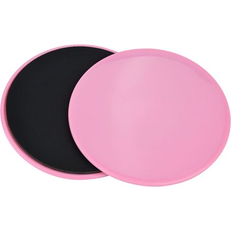 2 Stück Gleitscheiben für Fitness, Core-Training, Ganzkörperübungen (rosa)