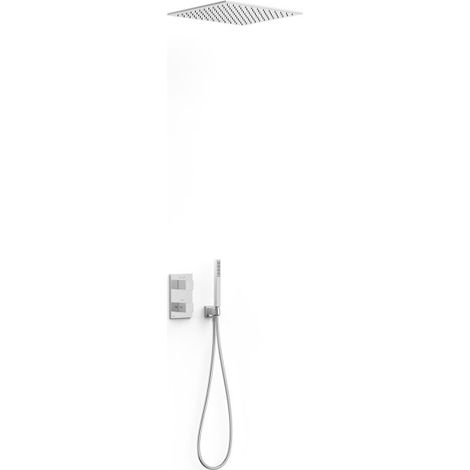 Kit robinet thermostatique encastré 2 voies pour douche Therm-box Chrome - TRES 00635005