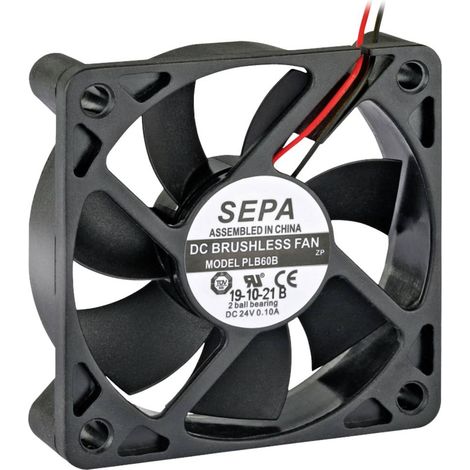 SEPA PLB60B24SE30A Ventilateur axial 24 V/DC 27.6 m³/h (L x l x H) 60 x 60 x 15 mm X257392