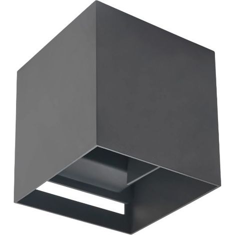 Applique Murale Grise IP65 Cube pour Ampoule G9 - SILUMEN