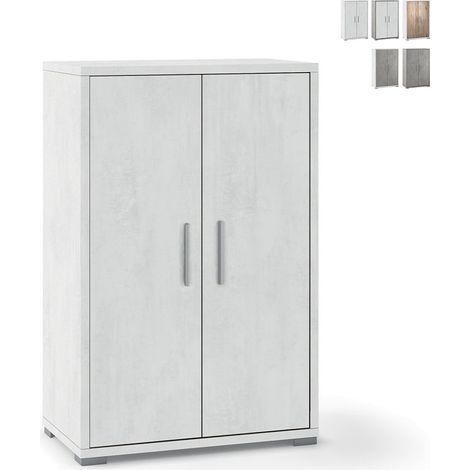 Mobile armadio 2 ante h110 l71 p41 cm colore bianco ossido dd270k sarmog - Sarmog (1/5)
