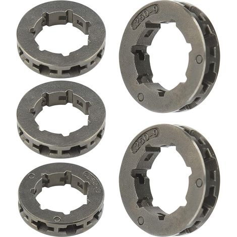 Roue dentée 9T de 0,250" pour Husqvarna, Stihl, Poulan petite cannelure pour Oregon 18250, roue dentée (1/5)