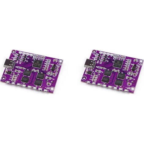 2x IP2368 Bidirektionales 100W Schnelllademodul mit Buck-Boost-Wandler und USB-C-Schnittstelle, Lithium-Akku-Schnellladeplatine, Lila (1/5)