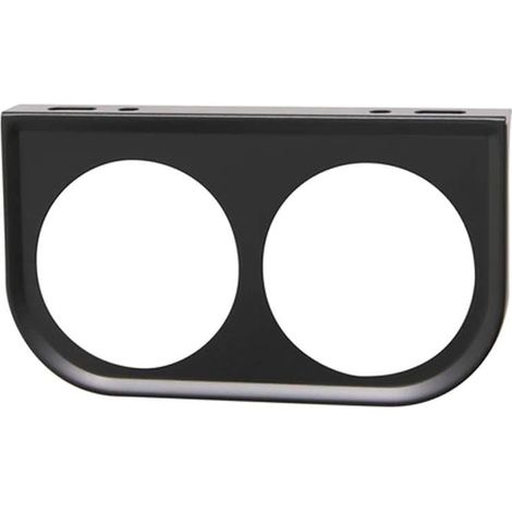 Soporte universal negro para dos indicadores - Compatible con cualquier marca/modelo - Permite montar (2) indicadores de 52 mm (2-1/16") debajo del tablero del vehículo. (1/5)